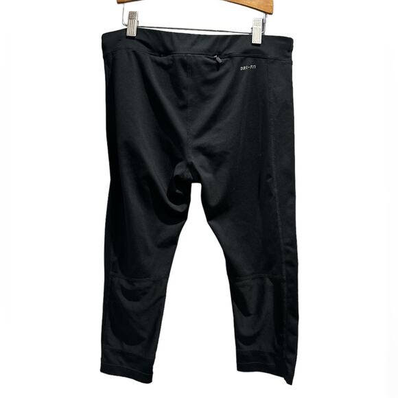 NIKE Women's Black Power Essential Dri-FIT Running Crops Sz M - Picture 3 of 6